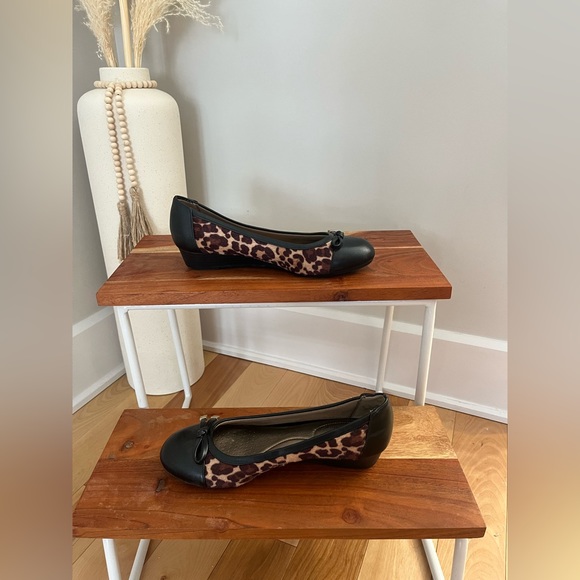 Lifestride textured leopard ballerina shoe size 7 - Picture 1 of 2
